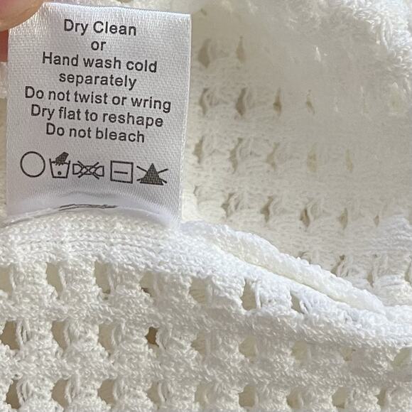 Superdown Crochet Talulah Mini Tank Dress Size XS White Beach Swim Cover Up - Picture 8 of 8